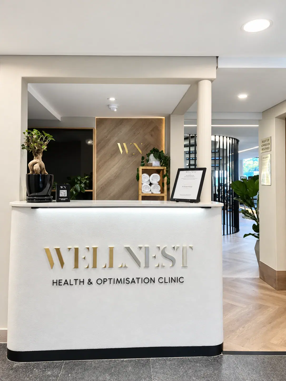 The WellNest Gold reception on Bree Street, Cape Town
