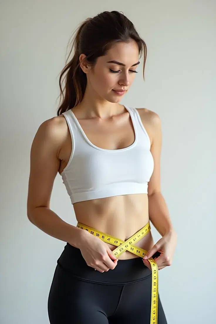 Measuring waist circumference with a tape measure