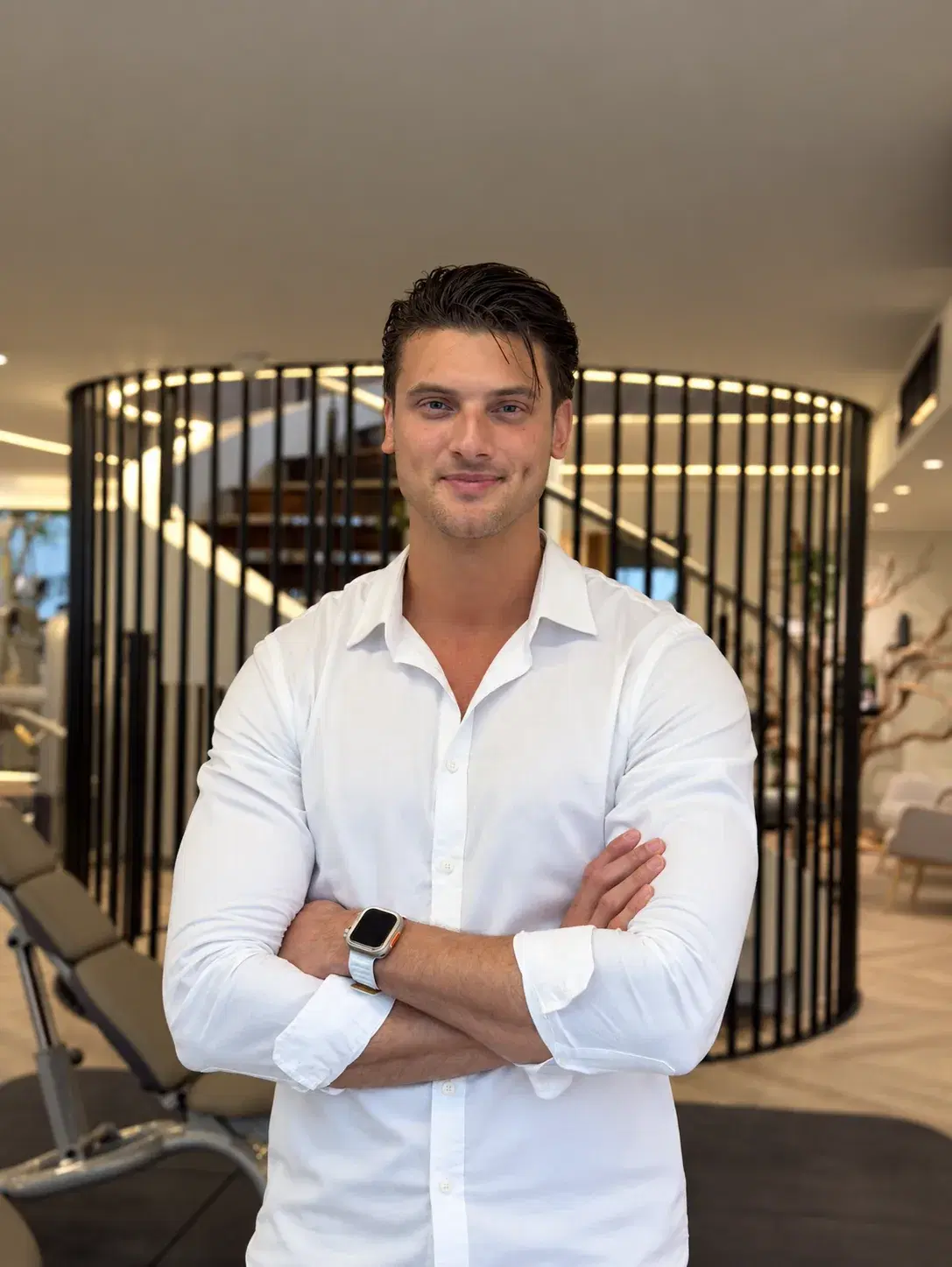 Dr Raythaan Addinall standing in the WellNest Gold clinic in Cape Town
