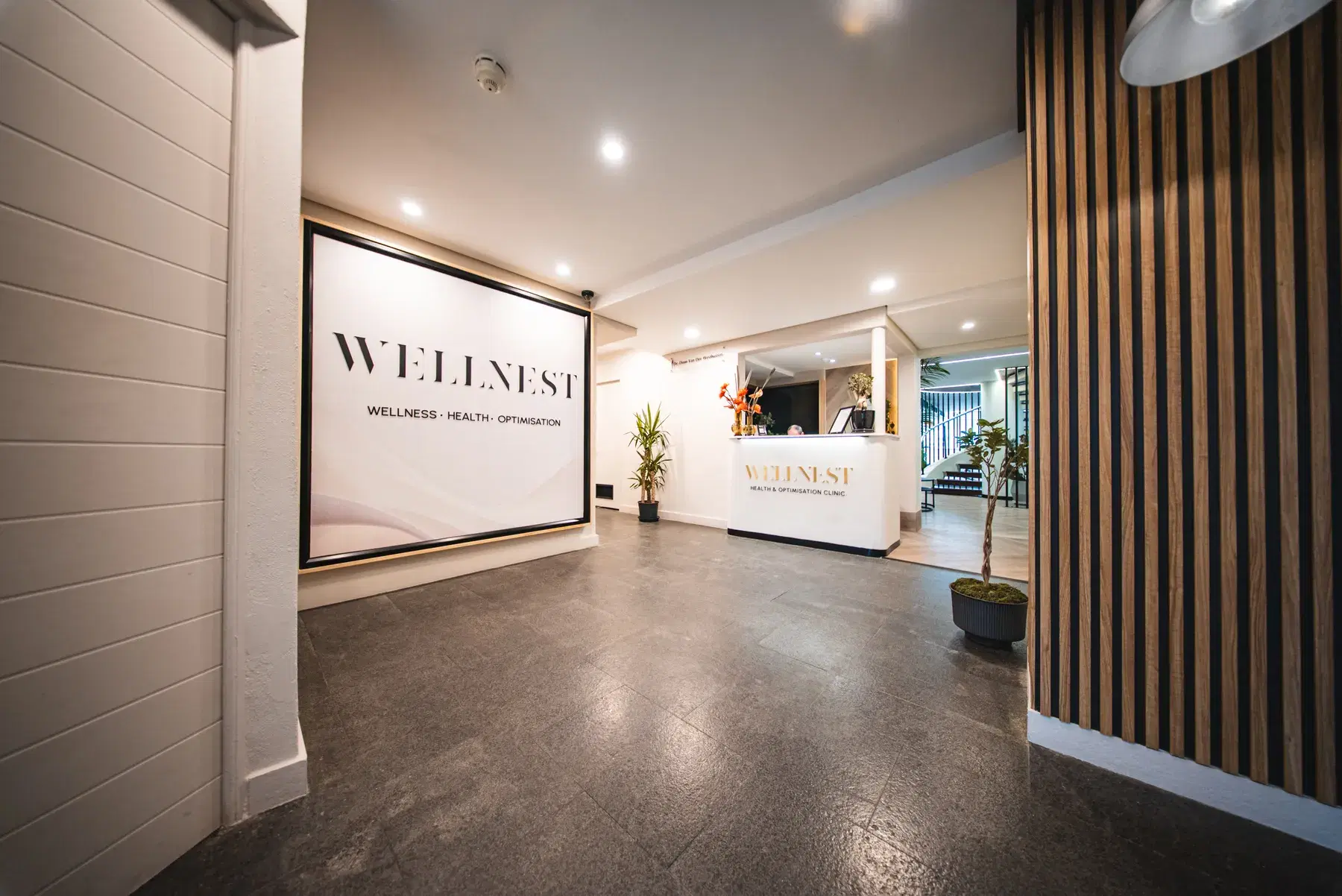 The WellNest reception and entrance on Bree Street