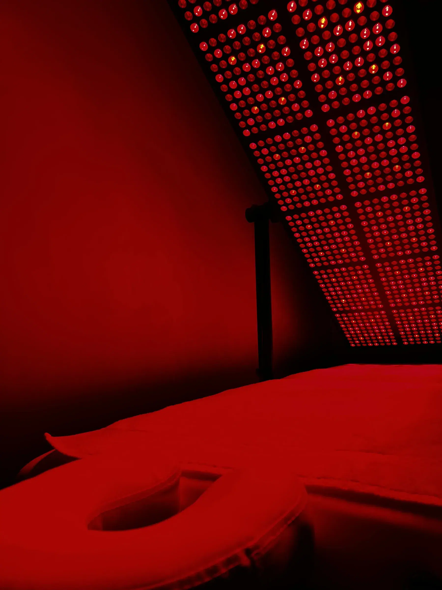 Red Light Therapy in session