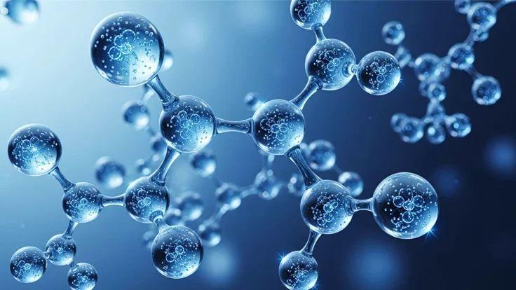 Blue 3D render of an NAD+ molecular structure, representing cellular energy and longevity science at WellNest Gold in Cape Town.