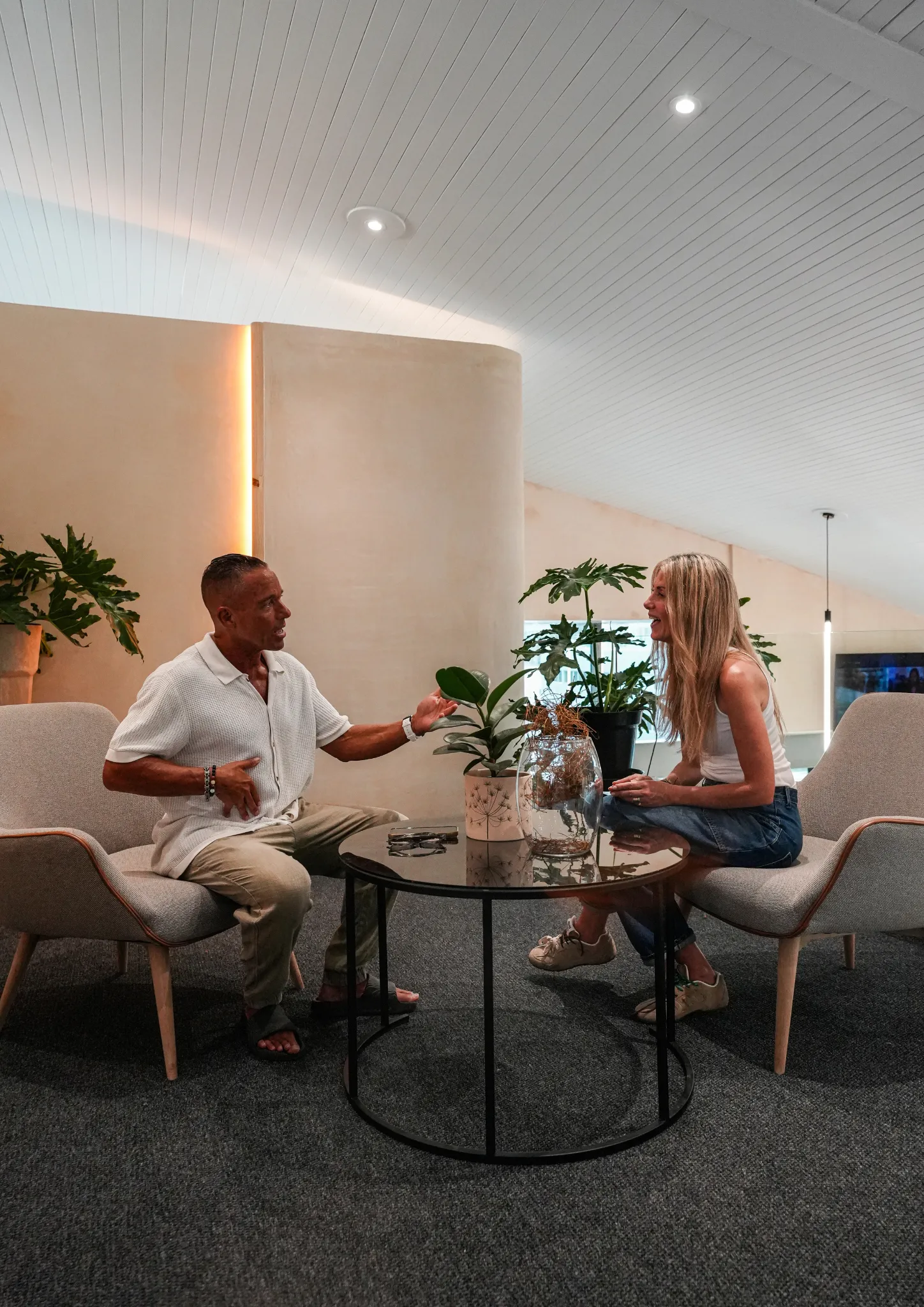 A WellNest team member in consultation with a client at the Cape Town clinic