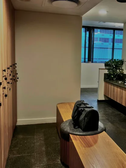 Change room lockers at WellNest Gold, Cape Town
