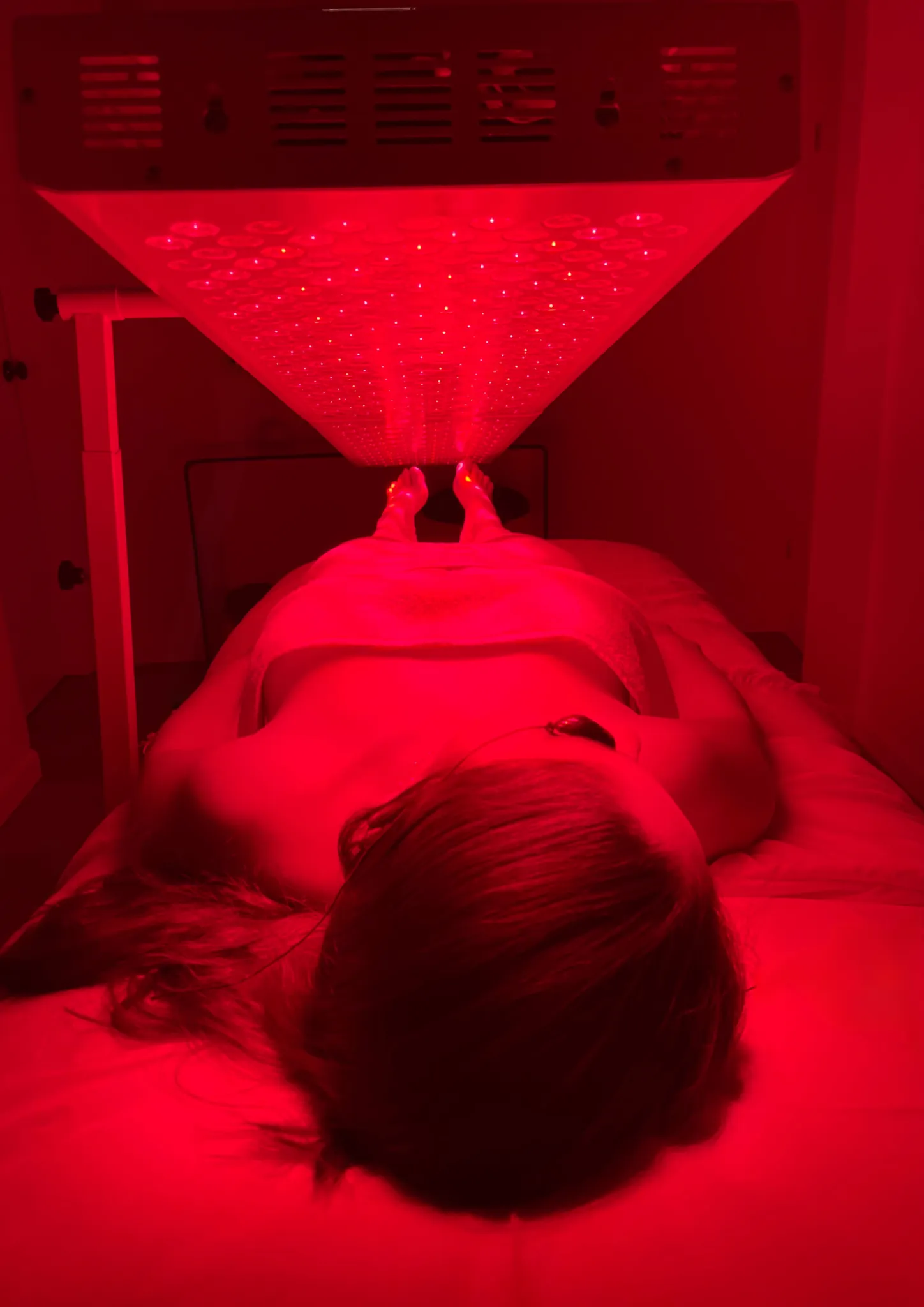 Red Light Therapy in session